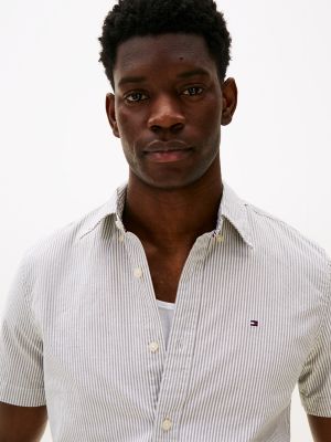 Мужские рубашки Tommy Hilfiger Regular Fit Stretch Stripe Oxford Shirt — фото 2