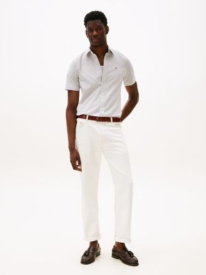 Мужские рубашки Tommy Hilfiger Regular Fit Stretch Stripe Oxford Shirt — фото 3
