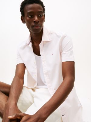 Short-Sleeve Stripe Oxford Shirt | Tommy Hilfiger USA