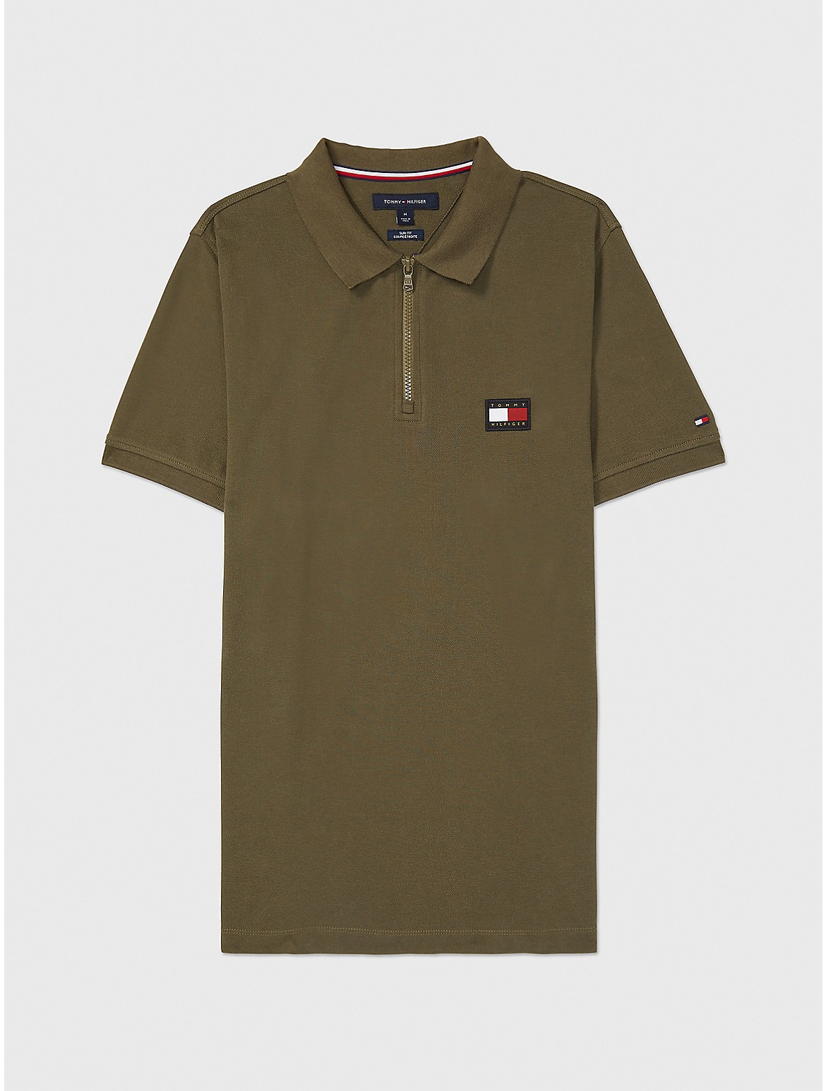 Tommy Hilfiger Slim Fit Pop Collar Polo In Army Green