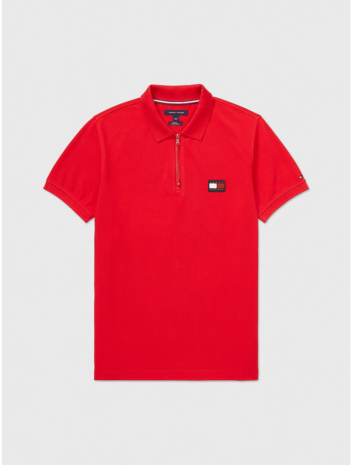 Tommy Hilfiger Slim Fit Pop Collar Polo In Primary Red