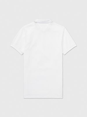 Slim Fit Pop Collar Polo, Fresh White