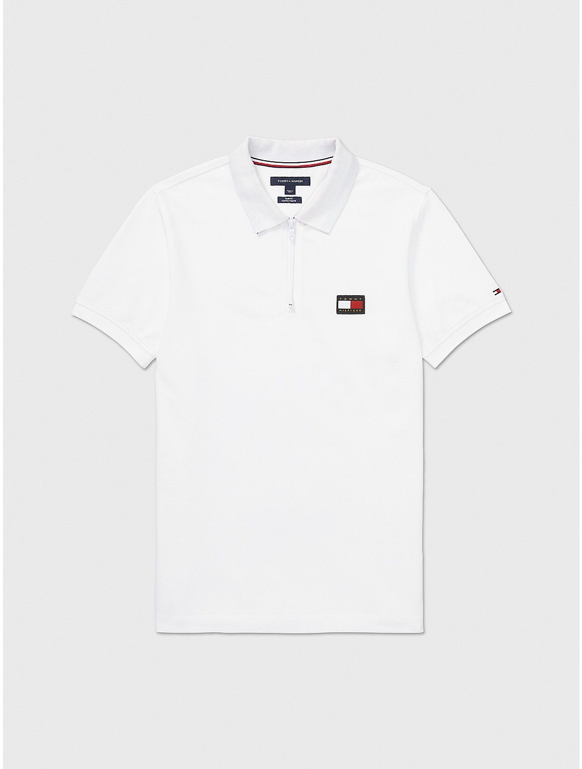 Tommy Hilfiger Slim Fit Pop Collar Polo In Fresh White