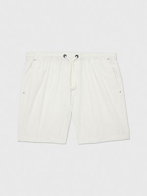 Pull-On Crew Short, White Suede