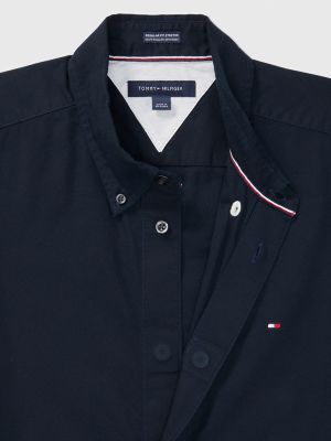 USA Short-Sleeve Fit Shirt Hilfiger | Tommy Regular Stretch