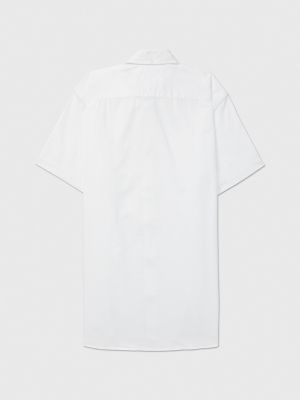 Regular Fit Stretch Short-Sleeve Shirt, Optic White