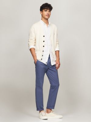 Cotton Jersey Cardigan, Weathered White