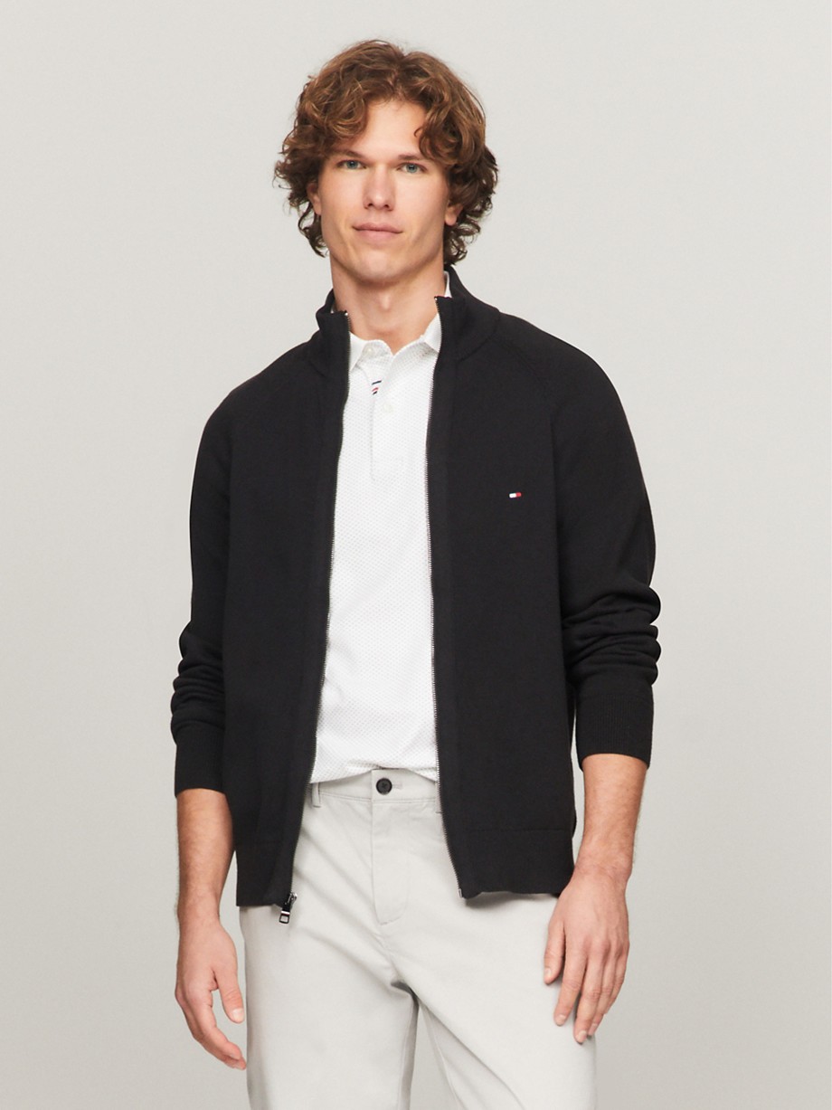 Solid Logo Zip Sweater
