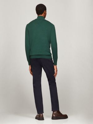 Mens Juun.J Couture Half Denim Zip Pants