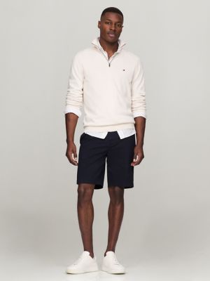 Classic Quarter-Zip Sweater, Weathered White