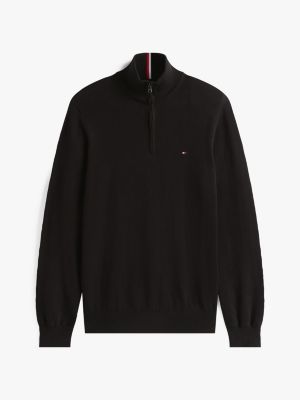 ハーヴィーメイス　　 フェザー12KgfTOP 【M size•S size】 Classic Quarter-Zip Sweater | Tommy Hilfiger