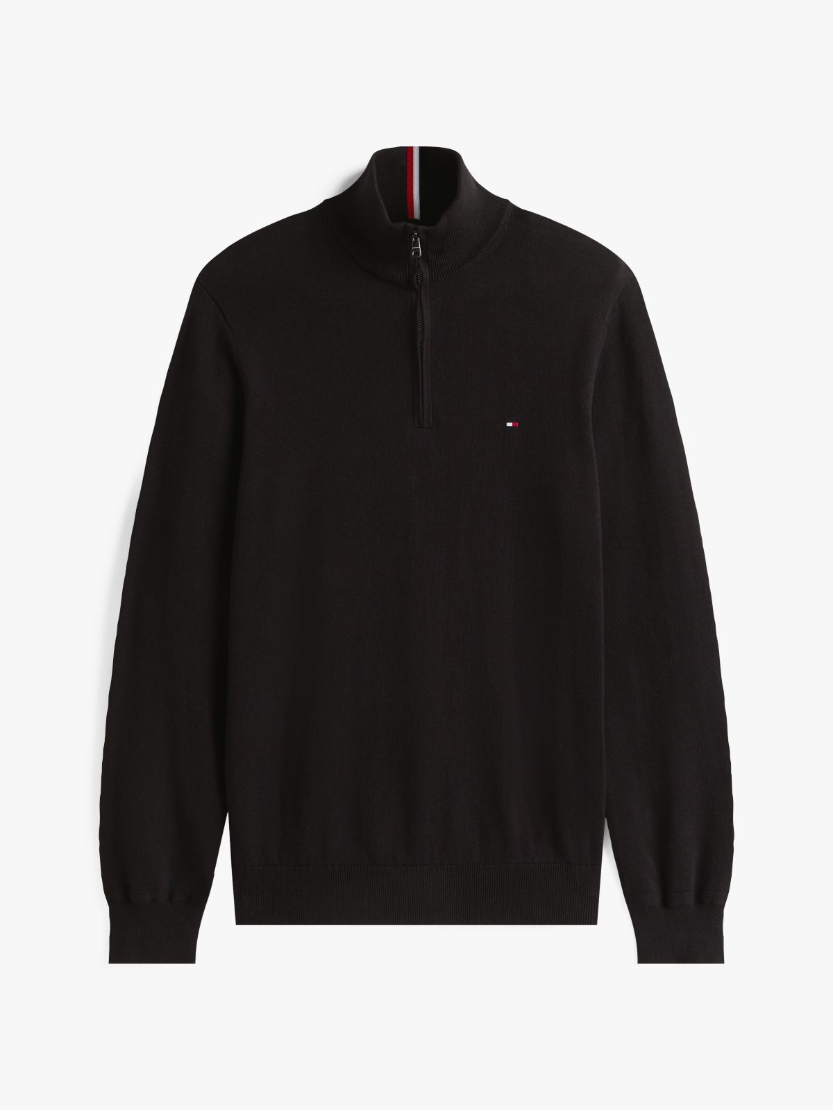 Classic Quarter-Zip Sweater — Black