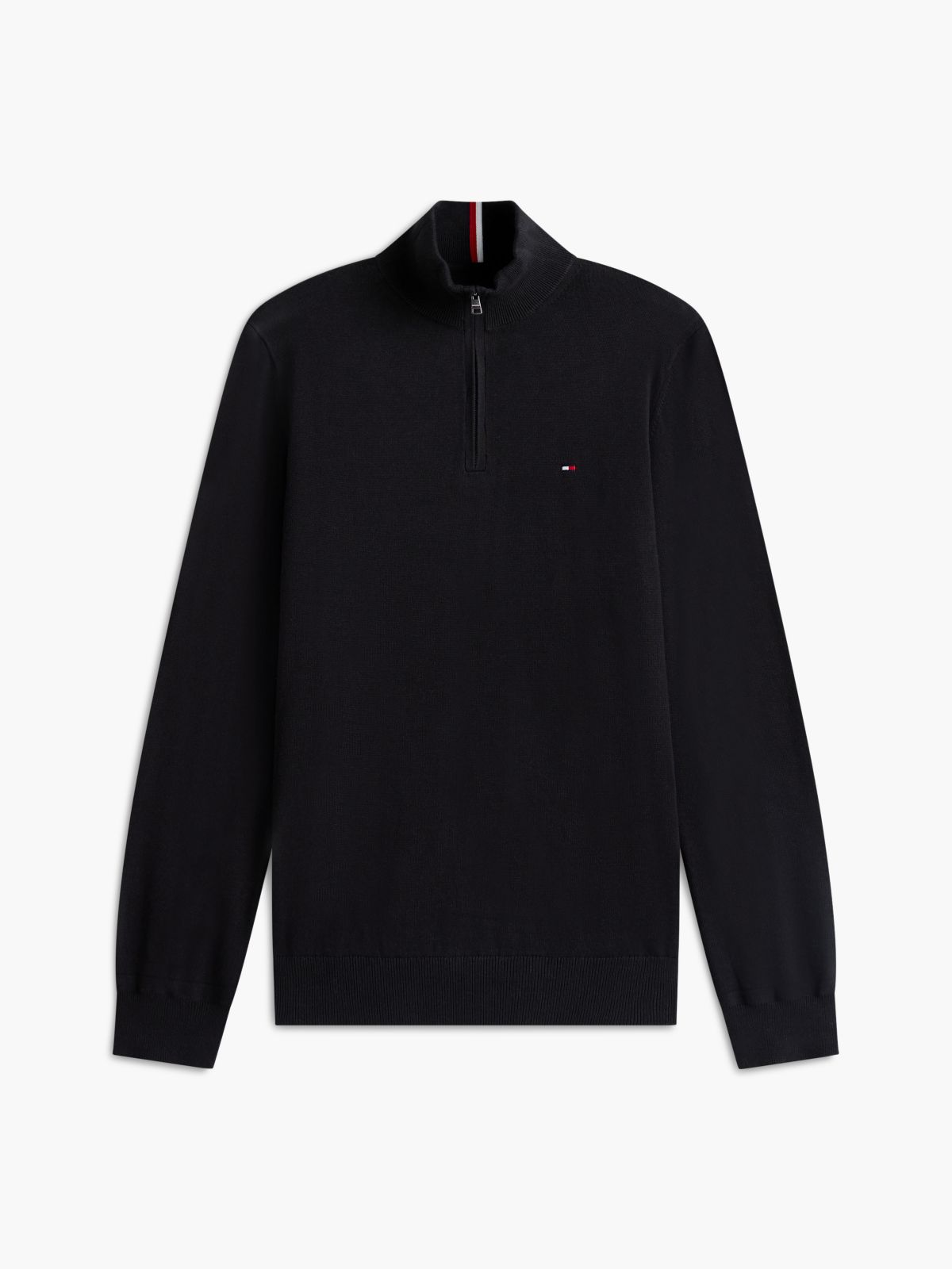Classic Quarter-Zip Sweater — Black