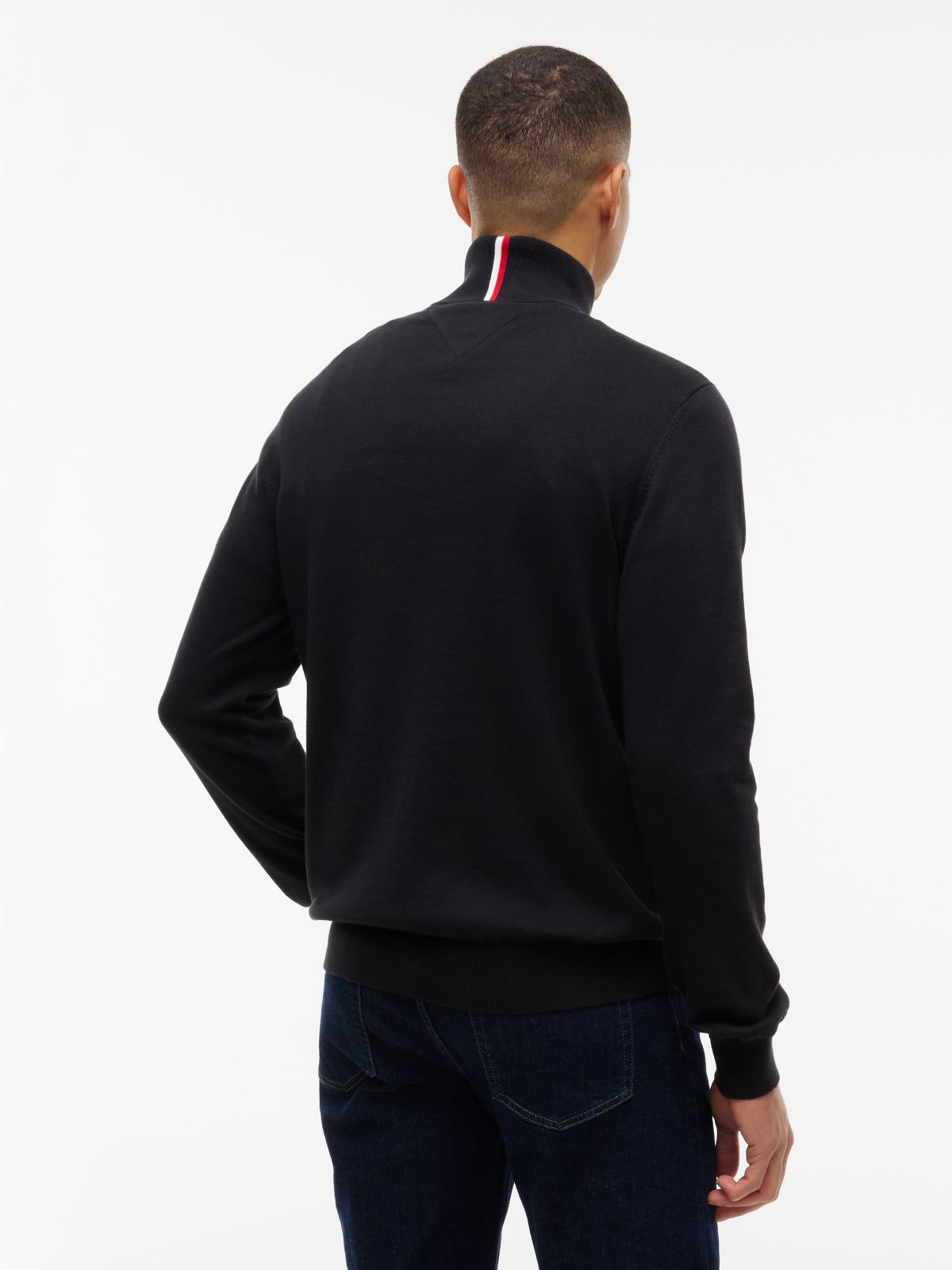 Classic Quarter-Zip Sweater — Black