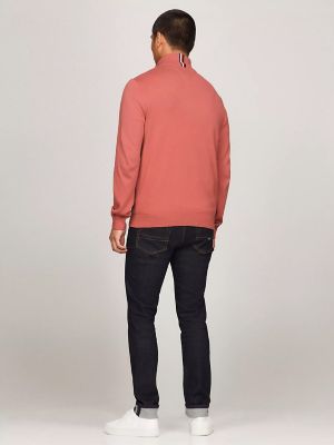 Classic Quarter-Zip Sweater, Red Fascination