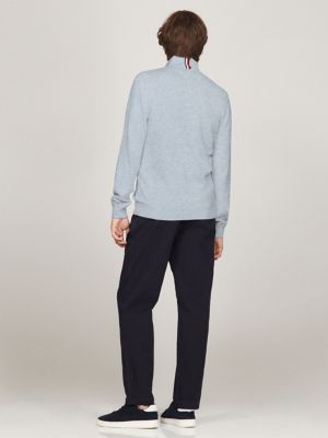 Classic Quarter-Zip Sweater, Blue Heather
