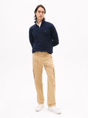 Mens Juun.J Couture Half Denim Zip Pants