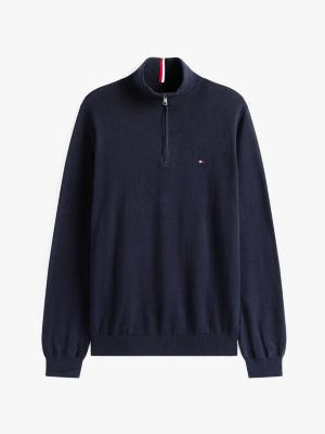 ハーヴィーメイス　　 フェザー12KgfTOP 【M size•S size】 Classic Quarter-Zip Sweater | Tommy Hilfiger