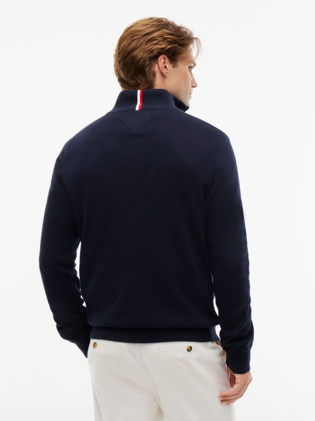 Classic Quarter-Zip Sweater — Navy