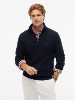 Classic Quarter-Zip Sweater — Navy 1