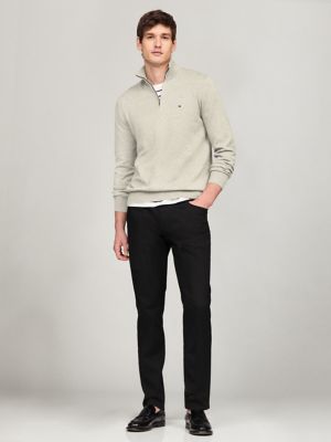 Classic Quarter-Zip Sweater, Beige Heather