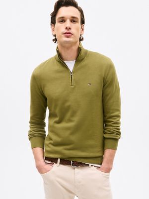 Classic Quarter-Zip Sweater, Uniform Olive
