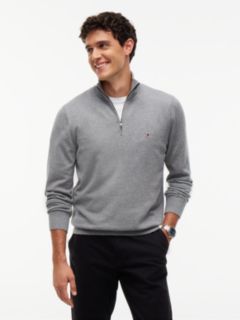 Classic Quarter-Zip Sweater — Grey Heather 1