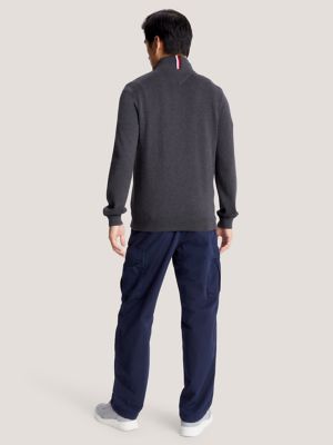 Classic Quarter-Zip Sweater, Dark Grey Heather