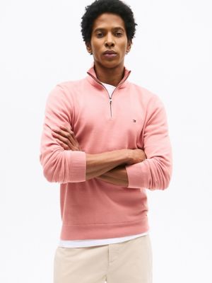 Classic Quarter-Zip Sweater, Teaberry Blossom