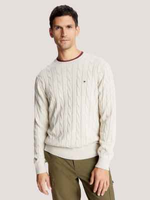 Flag Logo Cable Knit Sweater | Tommy Hilfiger