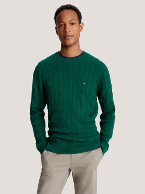 Cable Knit Sweater Tommy Hilfiger Green Sweater Tommy Hilfiger