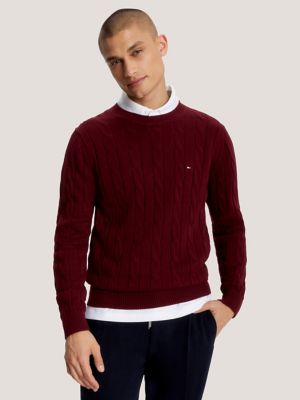 Flag Logo Cable Knit Sweater | Tommy Hilfiger