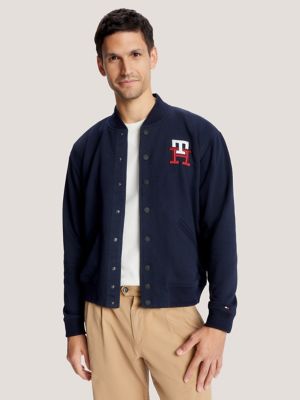 Embroidered TH Logo Bomber Sweatshirt