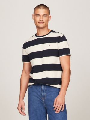 Rugby Stripe T-Shirt, Beige Heather Stripe