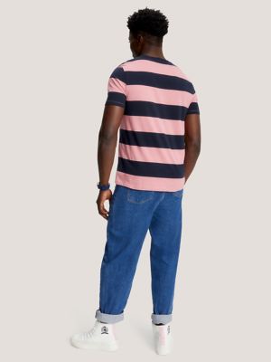 Rugby Stripe T-Shirt, Pink Blossom