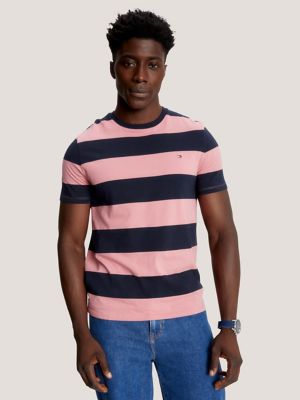 Rugby Stripe T-Shirt, Pink Blossom