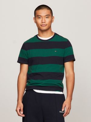 Rugby Stripe T-Shirt, Azure Lagoon
