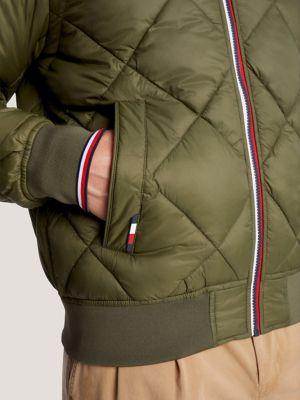 Tommy hilfiger diamond quilted cheap bomber jacket