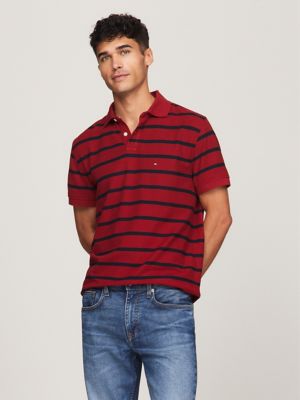 Regular Fit Stripe Wicking Polo | Tommy Hilfiger