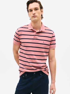 Regular Fit Stripe Wicking Polo, Teaberry Blossom Stripe