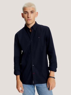 Regular Fit THFlex Poplin Shirt, Navy