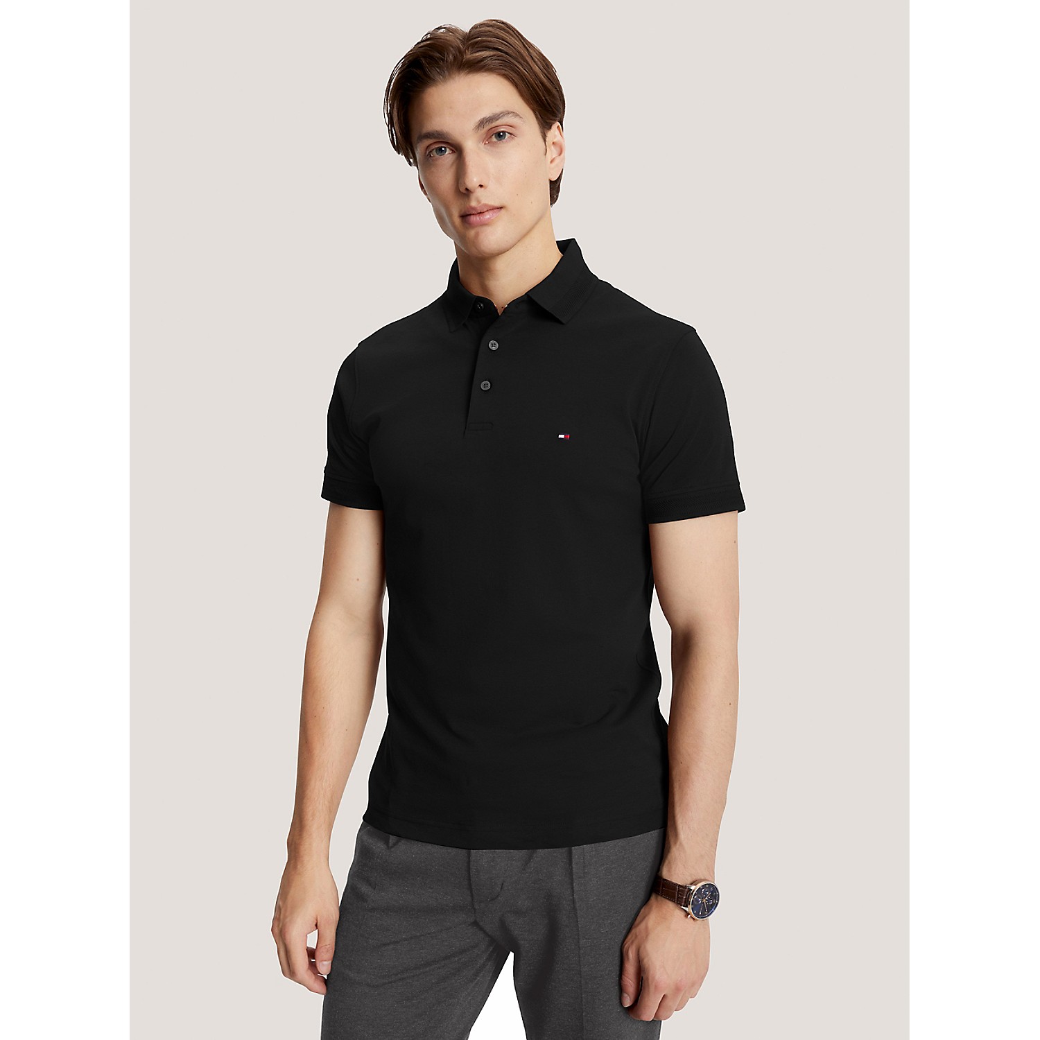 TOMMY HILFIGER Slim Fit Essential Cotton Jersey Polo