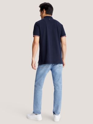 Regular Fit Embroidered Hilfiger Polo, Navy