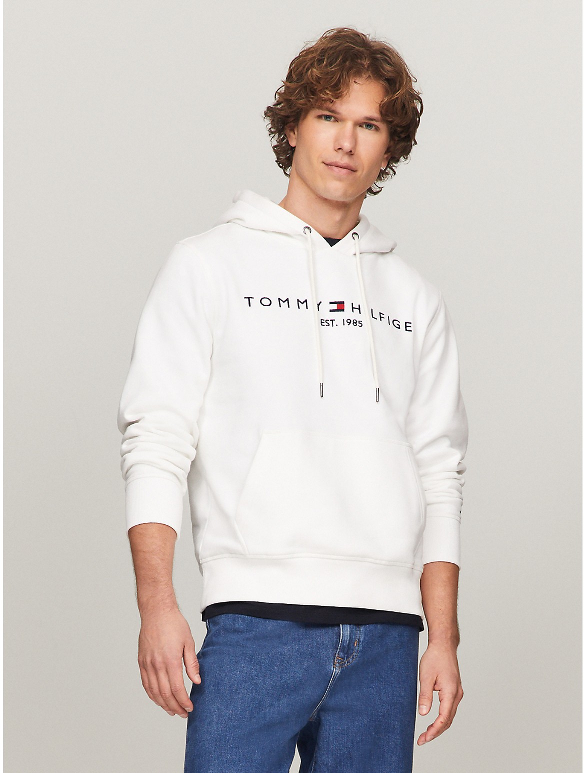 Tommy Hilfiger Men's Embroidered Tommy Logo Hoodie