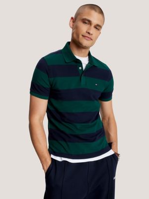 Slim Fit Rugby Stripe Polo