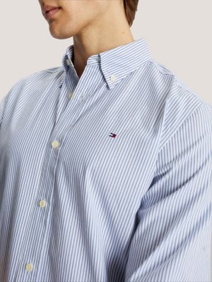Regular Fit Stripe Poplin Shirt | Tommy Hilfiger USA