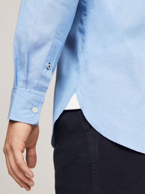 Regular Fit Solid Poplin Shirt | Tommy Hilfiger USA