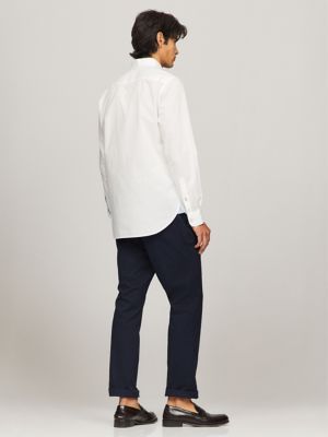 Regular Fit Solid Poplin Shirt | Tommy Hilfiger