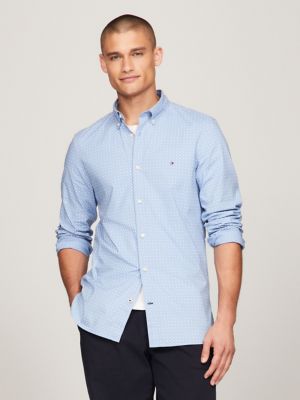 Slim Fit Foulard Print Poplin Shirt