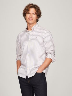 Tommy Hilfiger Regular Fit Stripe Poplin Shirt In Th  